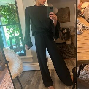 Zara Black Elegant Silk Blouse